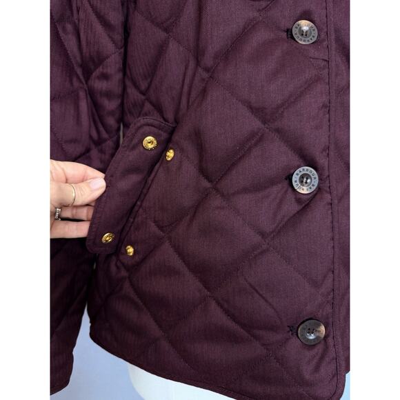 Barbour Skye Quilted Coat Plum UK 14/US 10 Winter Jacket Aubergine/Burgundy - Picture 5 of 12